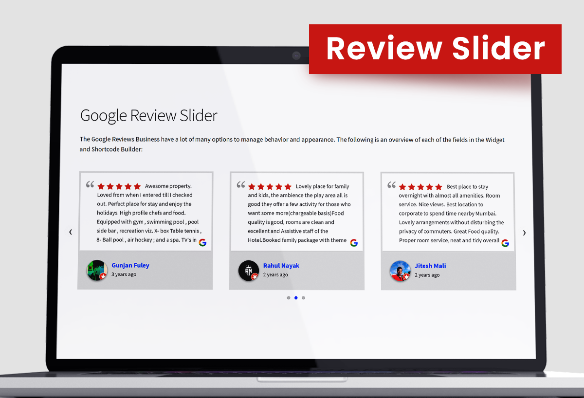 WordPress Google Places Review Plugin: Google Business Rating Plugin - 1